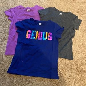 Spotted Zebra girls lot of 3 t shirts tops purple blue grey Sz 7 NEW